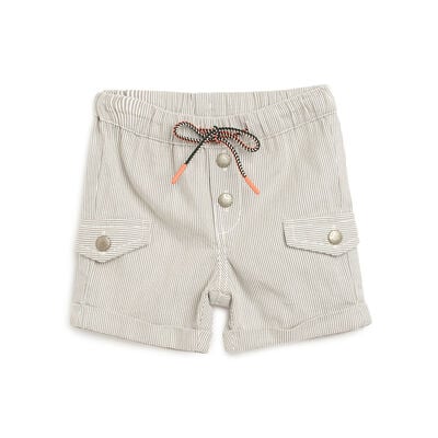 Boys Medium Natural Striped Shorts